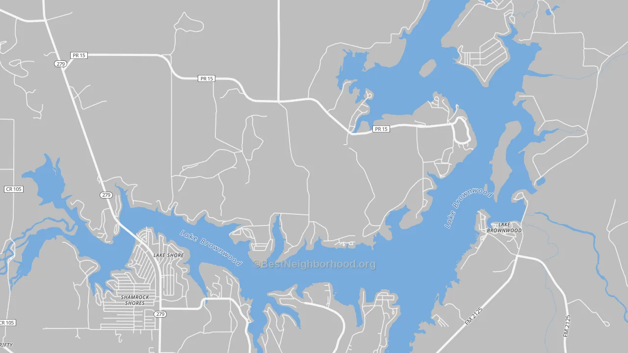Transit Grade map of Lake Shore, TX