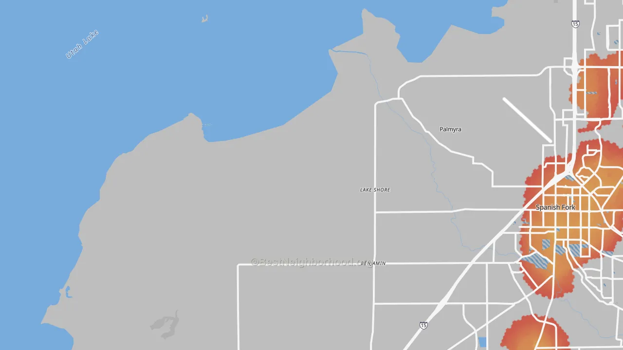 Transit Grade map of Lake Shore, UT