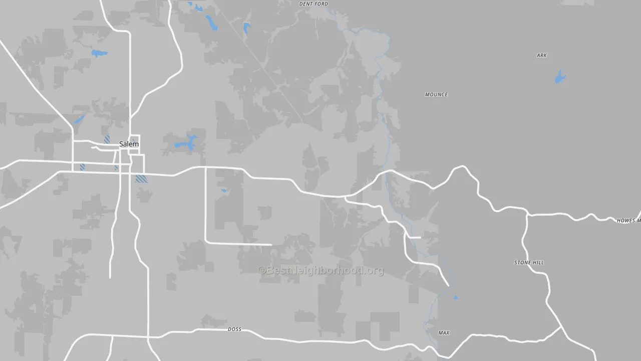 Transit Grade map of Lake Spring, MO