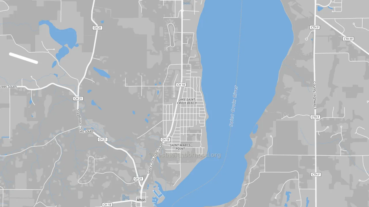 Transit Grade map of Lake St. Croix Beach, MN