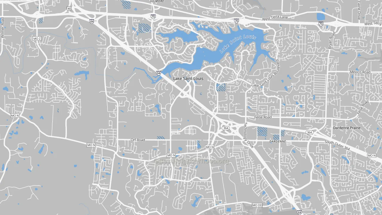 Transit Grade map of Lake St. Louis, MO