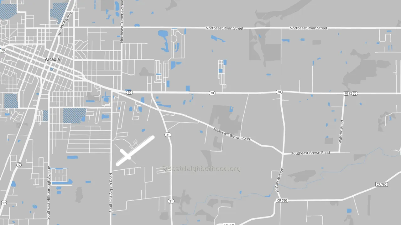 Transit Grade map of Lake Suzy, FL