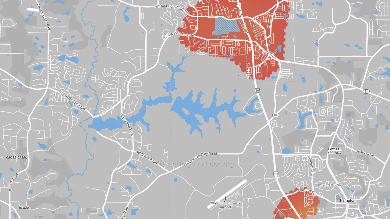 Transit Grade map of Lake Talmadge, GA