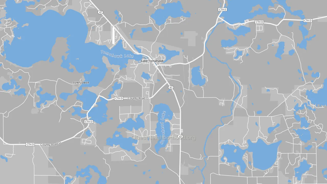 Transit Grade map of Lake Tomahawk, WI