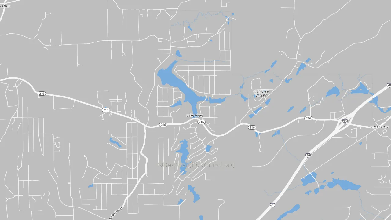 Transit Grade map of Lake View, AL