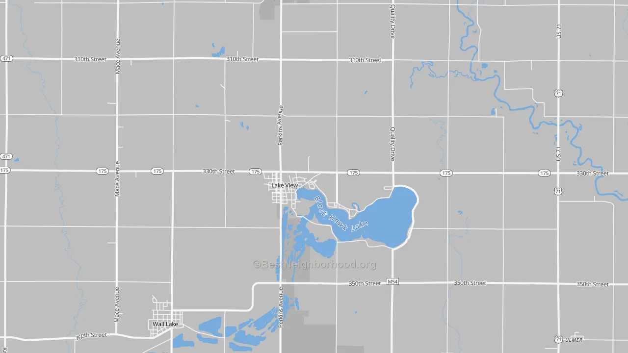 Transit Grade map of Lake View, IA