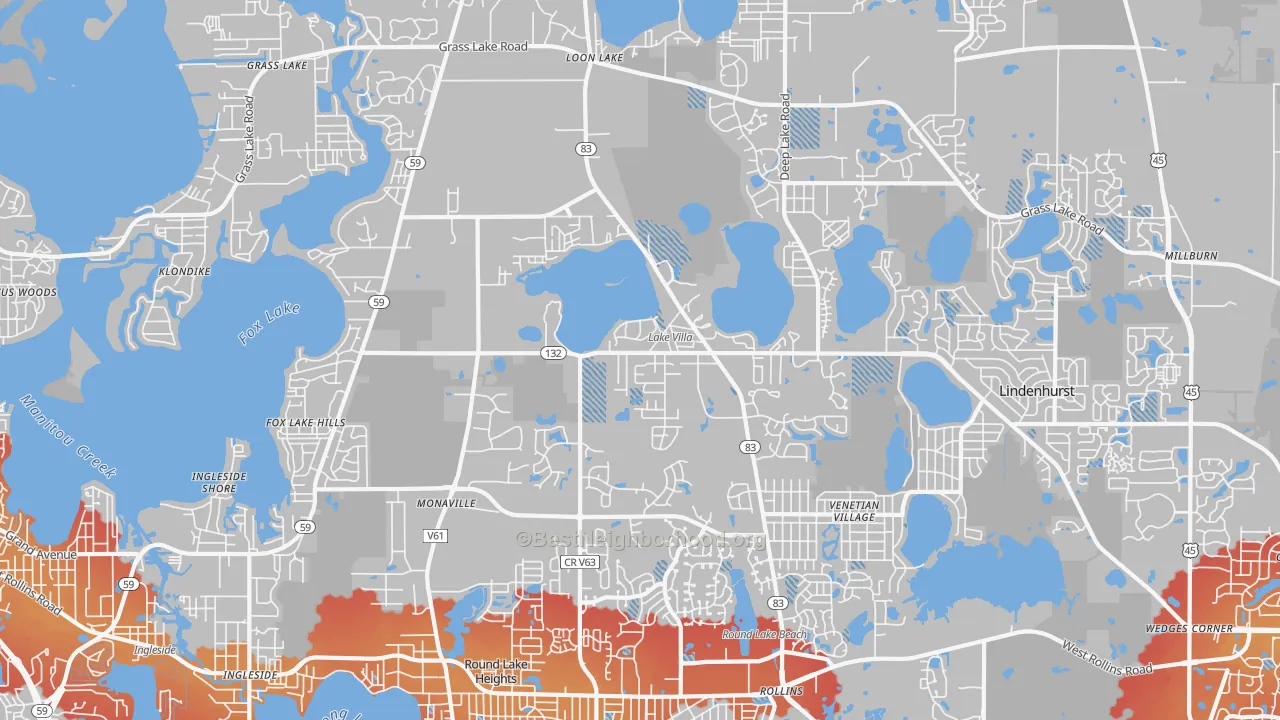 Transit Grade map of Lake Villa, IL