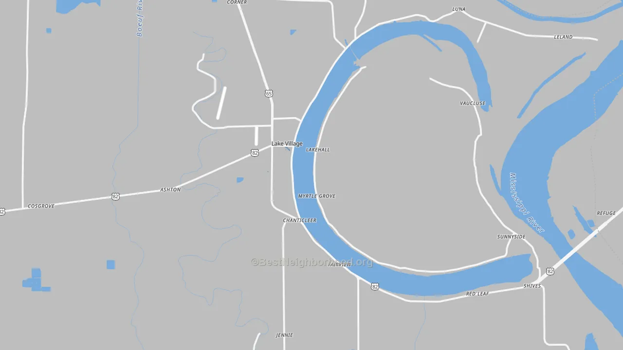 Transit Grade map of Lake Village, AR