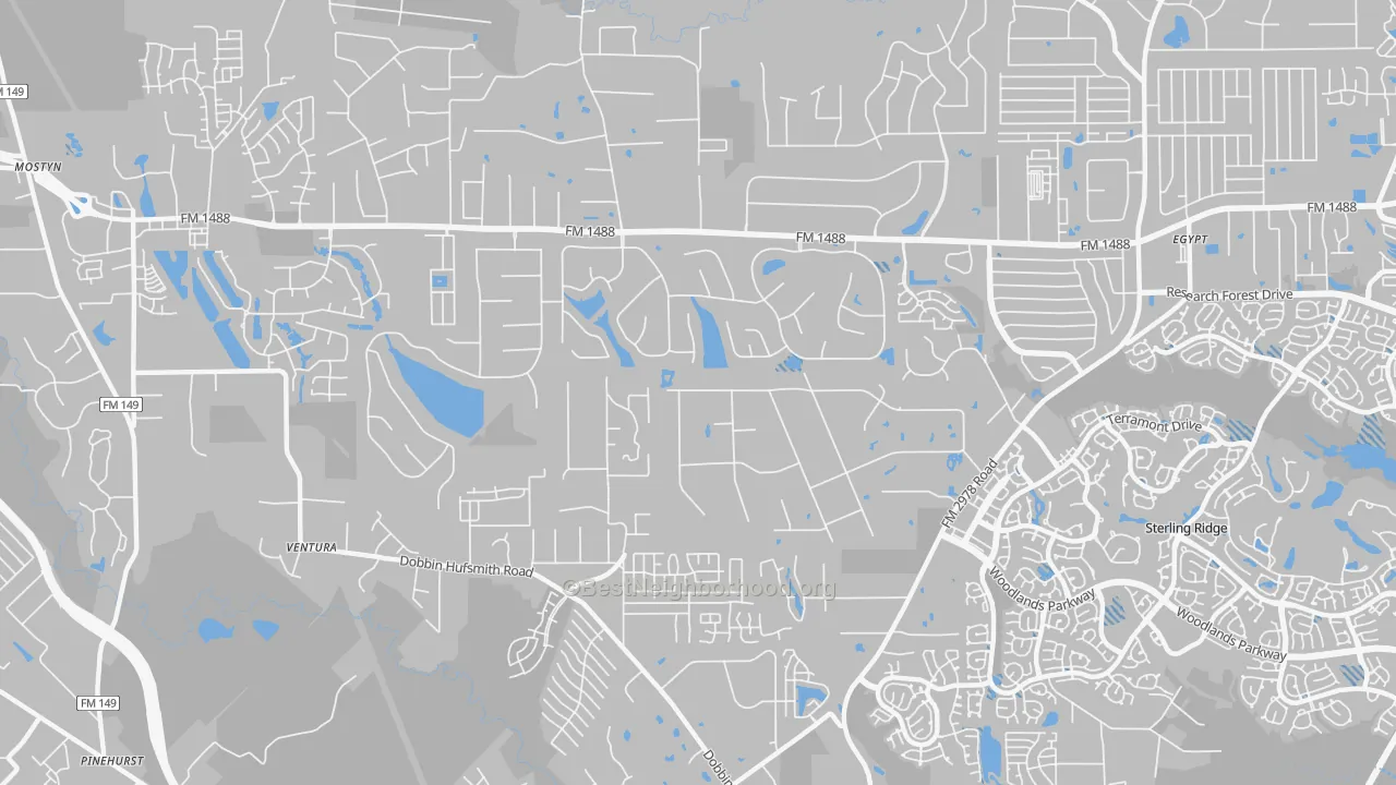 Transit Grade map of Lake Windcrest, Magnolia, TX