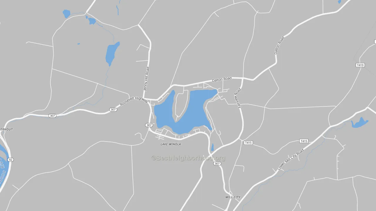Transit Grade map of Lake Winola, PA