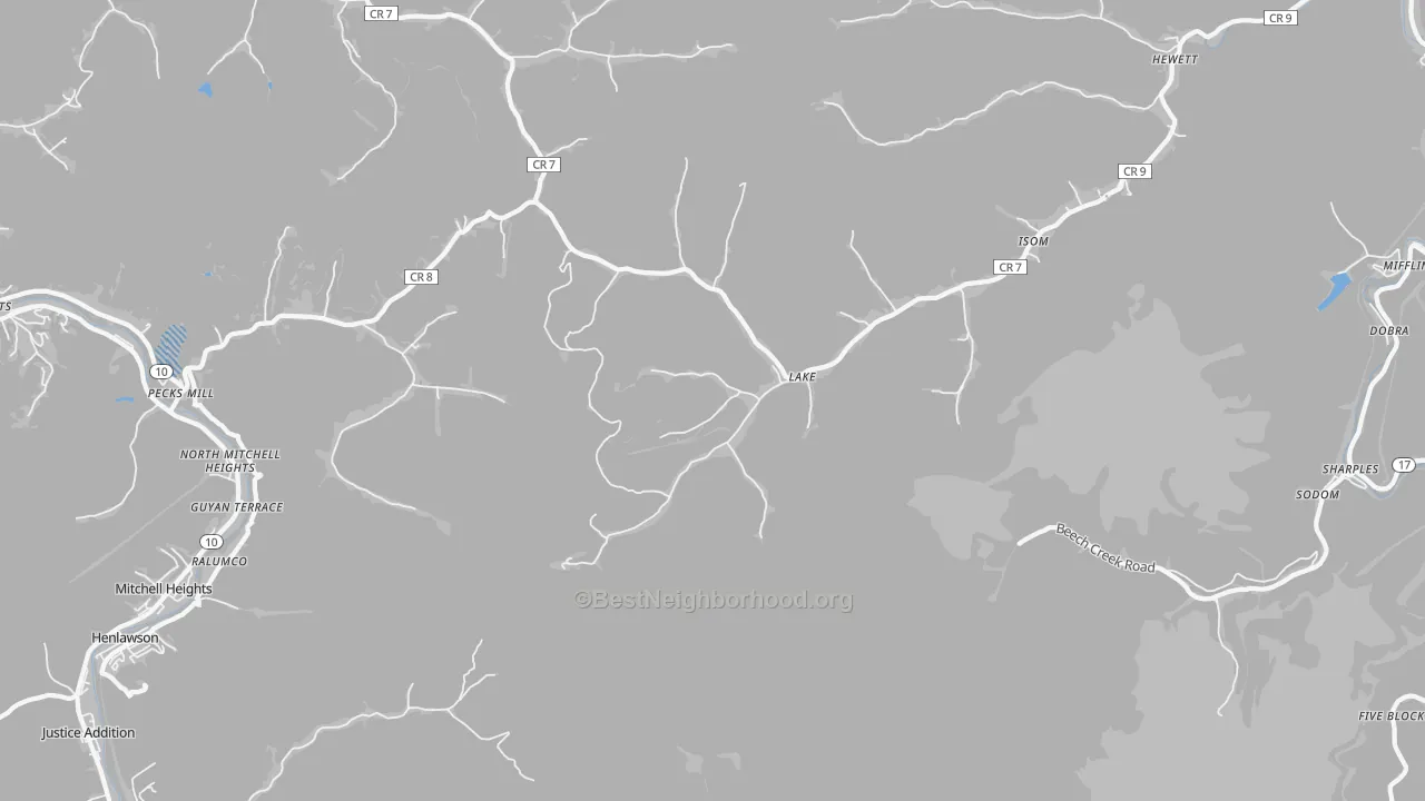 Transit Grade map of Lake, WV