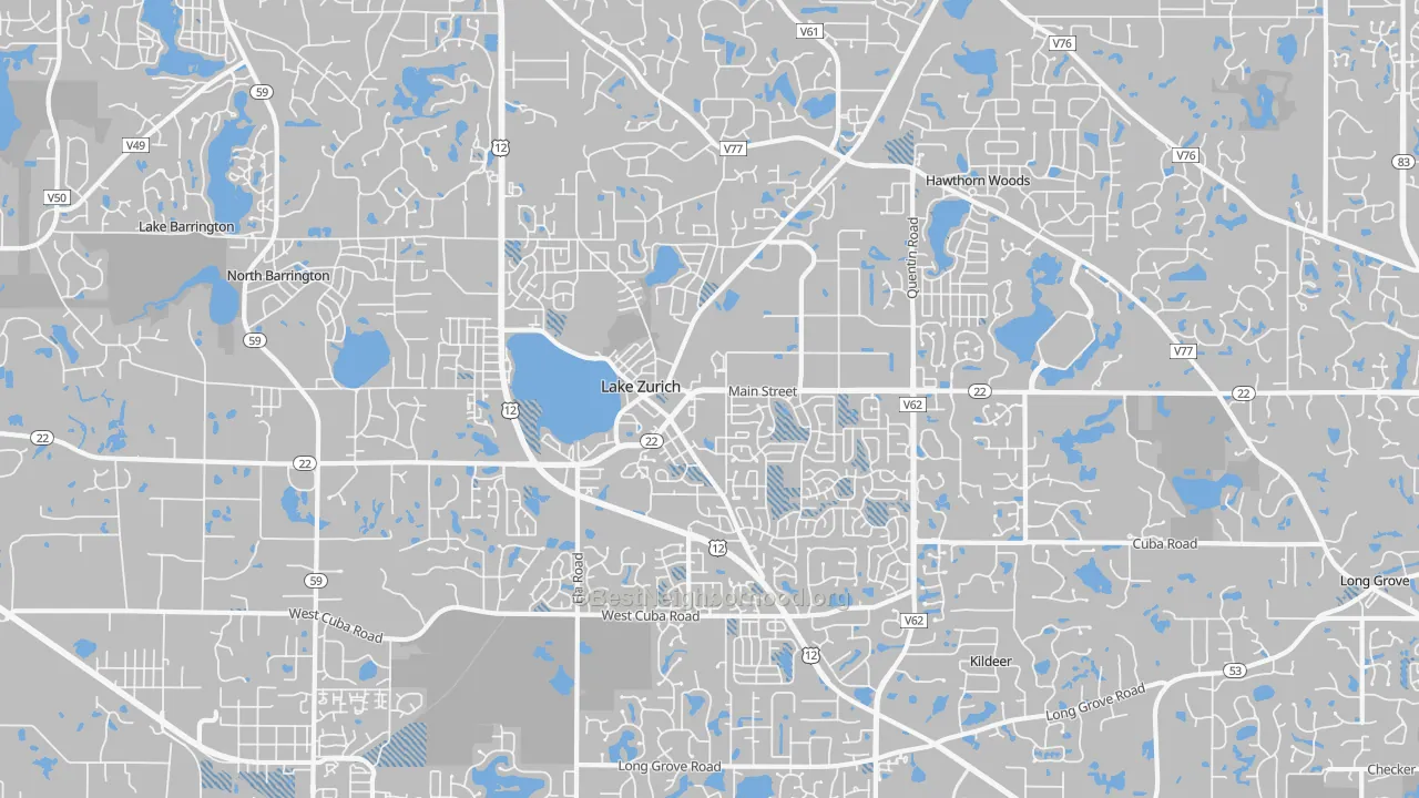 Transit Grade map of Lake Zurich, IL
