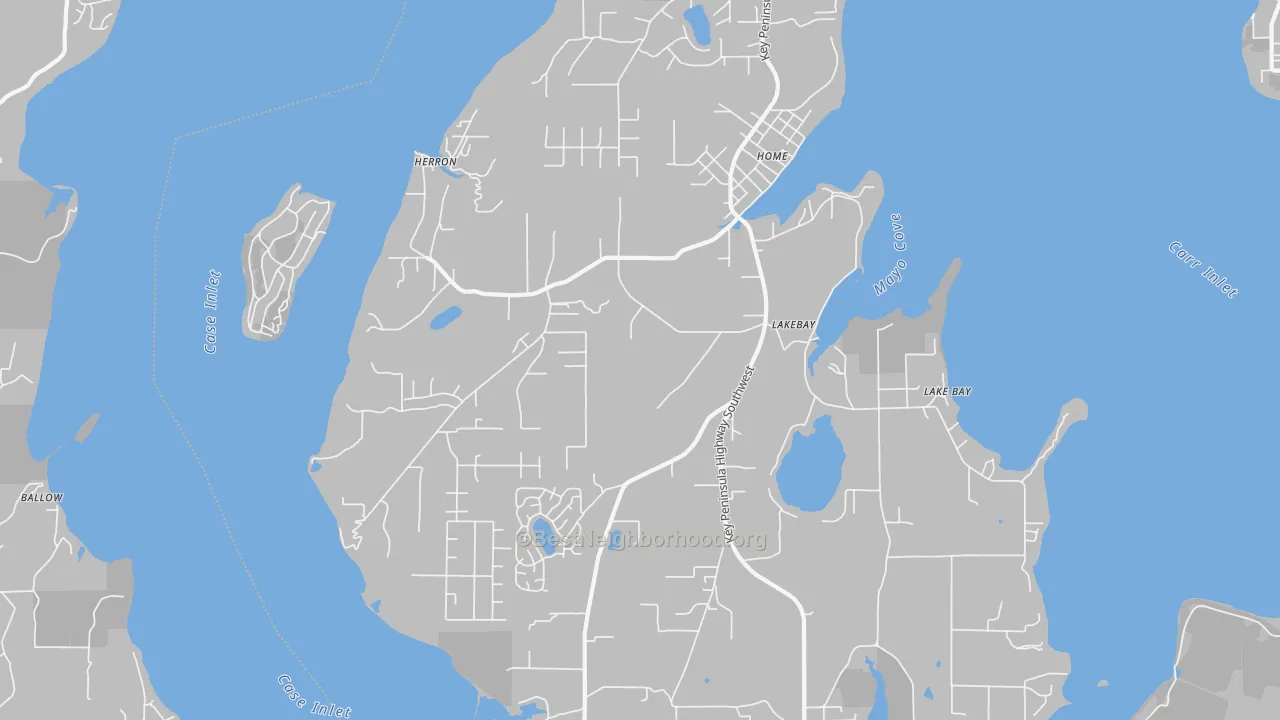 Transit Grade map of Lakebay, WA