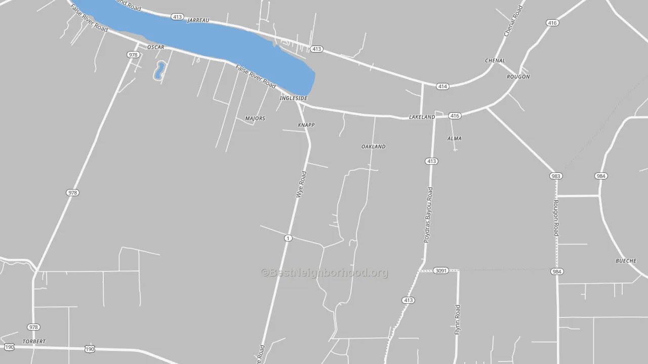 Transit Grade map of Lakeland, LA