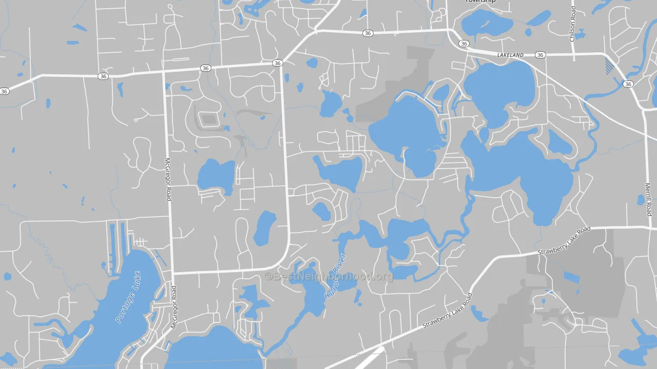 Transit Grade map of Lakeland, MI