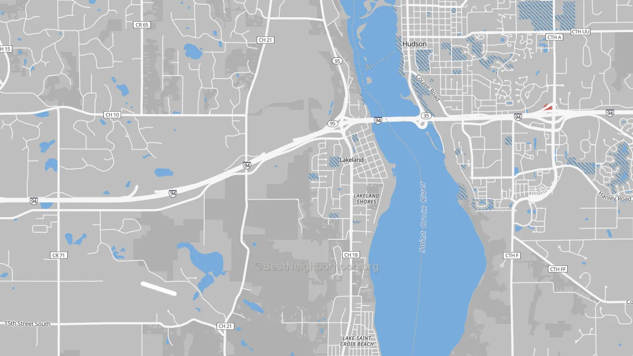 Transit Grade map of Lakeland, MN