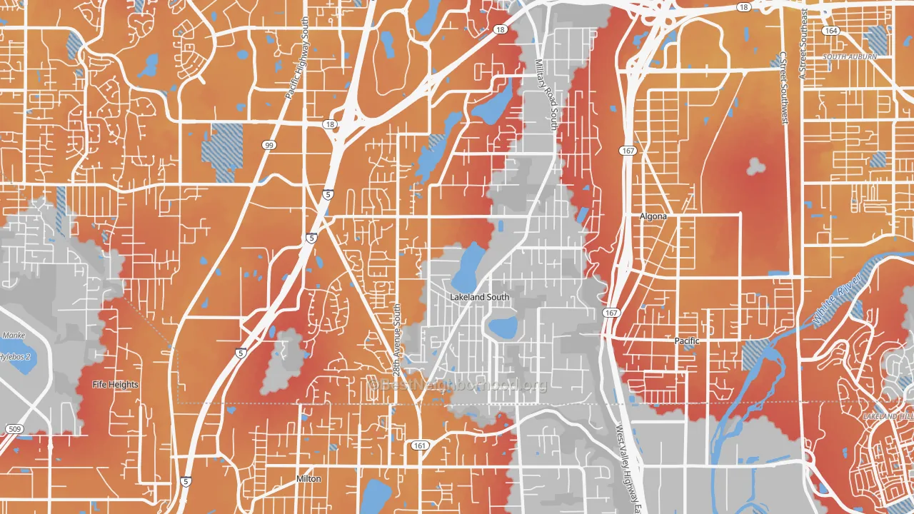 Transit Grade map of Lakeland South, WA