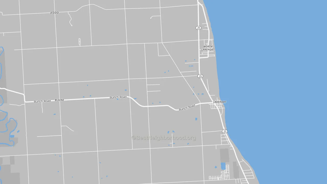 Transit Grade map of Lakeport, MI