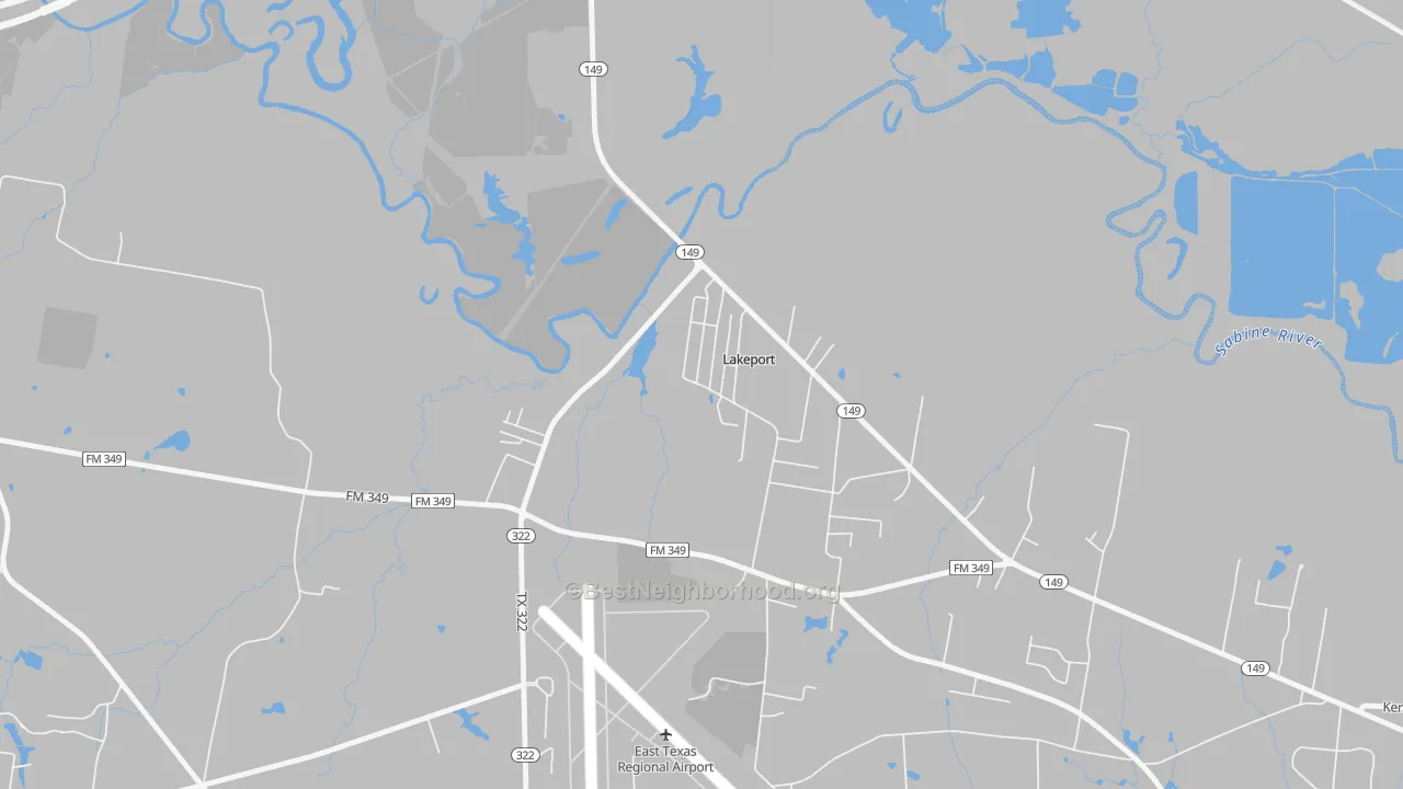 Transit Grade map of Lakeport, TX