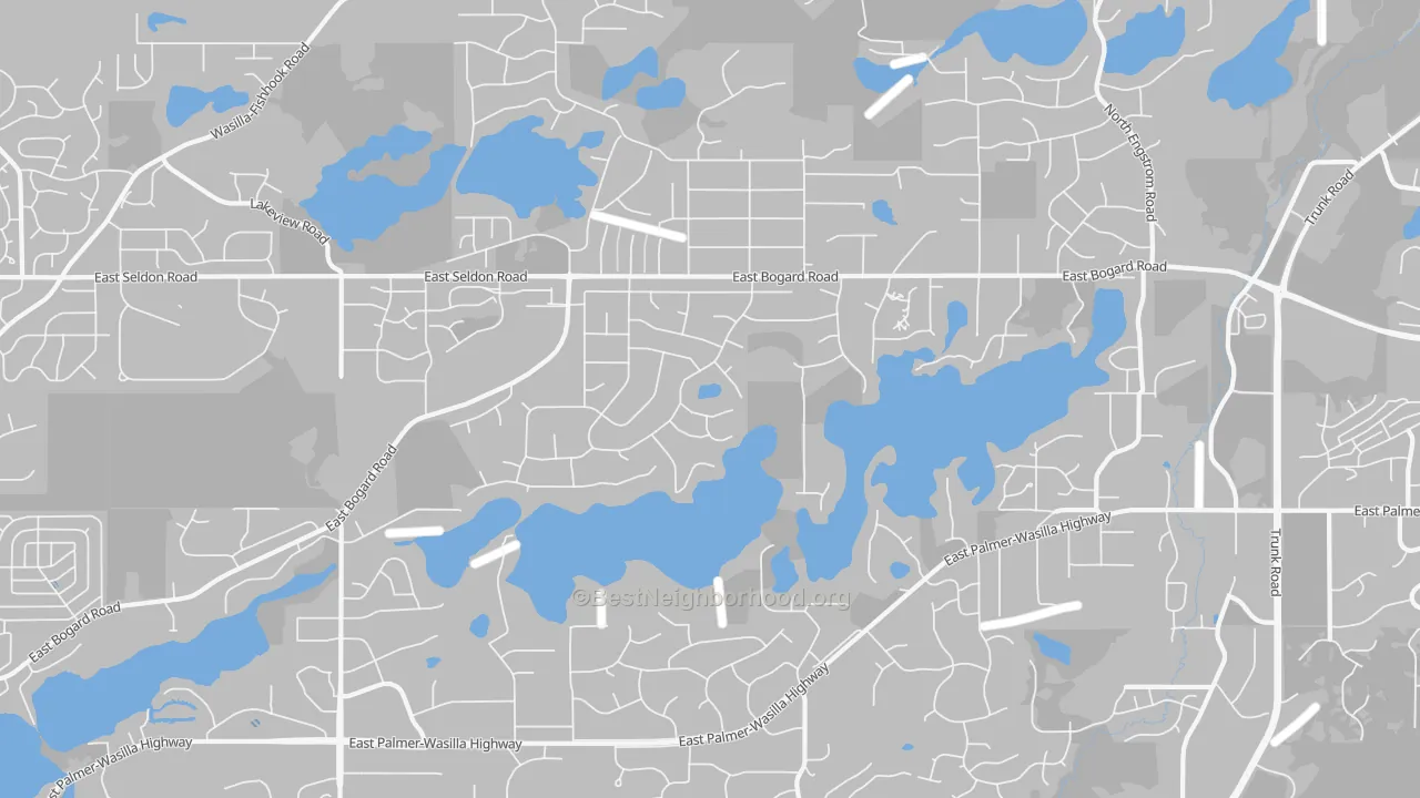 Transit Grade map of Lakes, AK