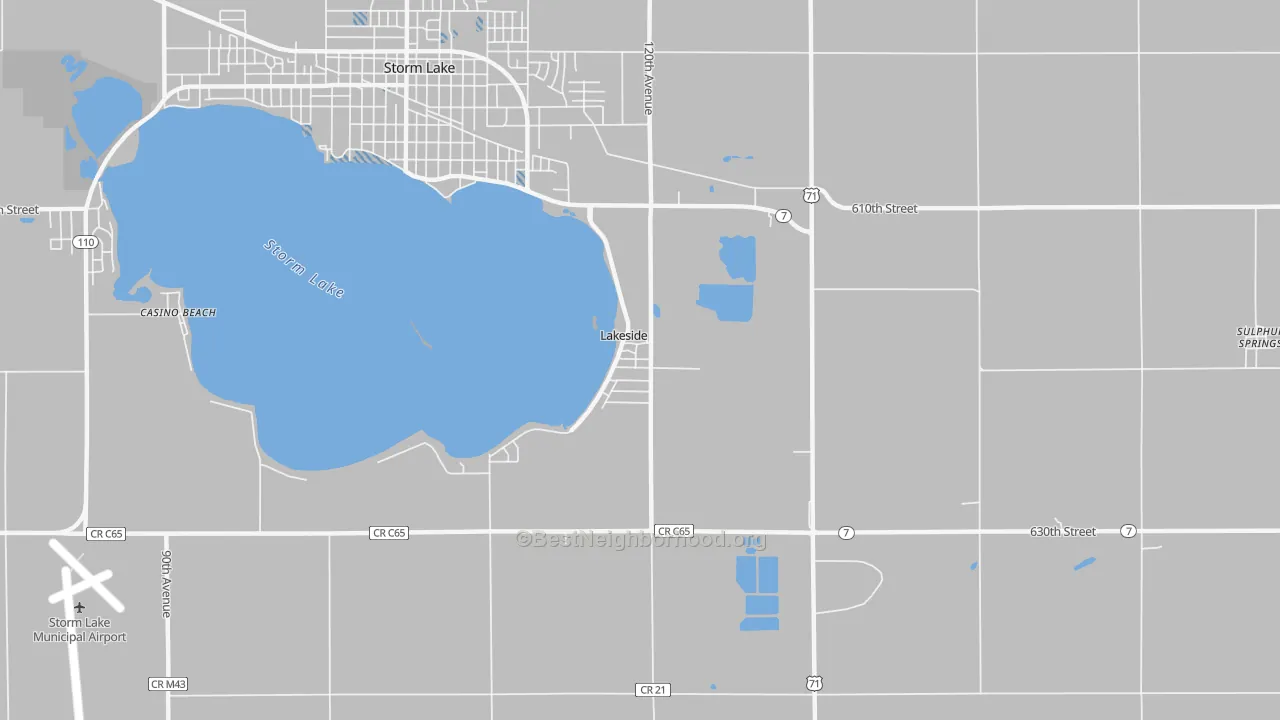 Transit Grade map of Lakeside, IA