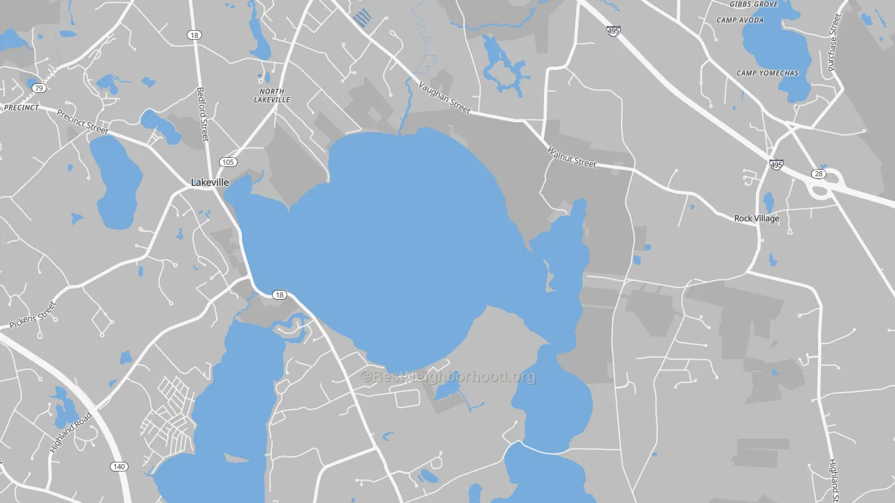 Transit Grade map of Lakeside, MA