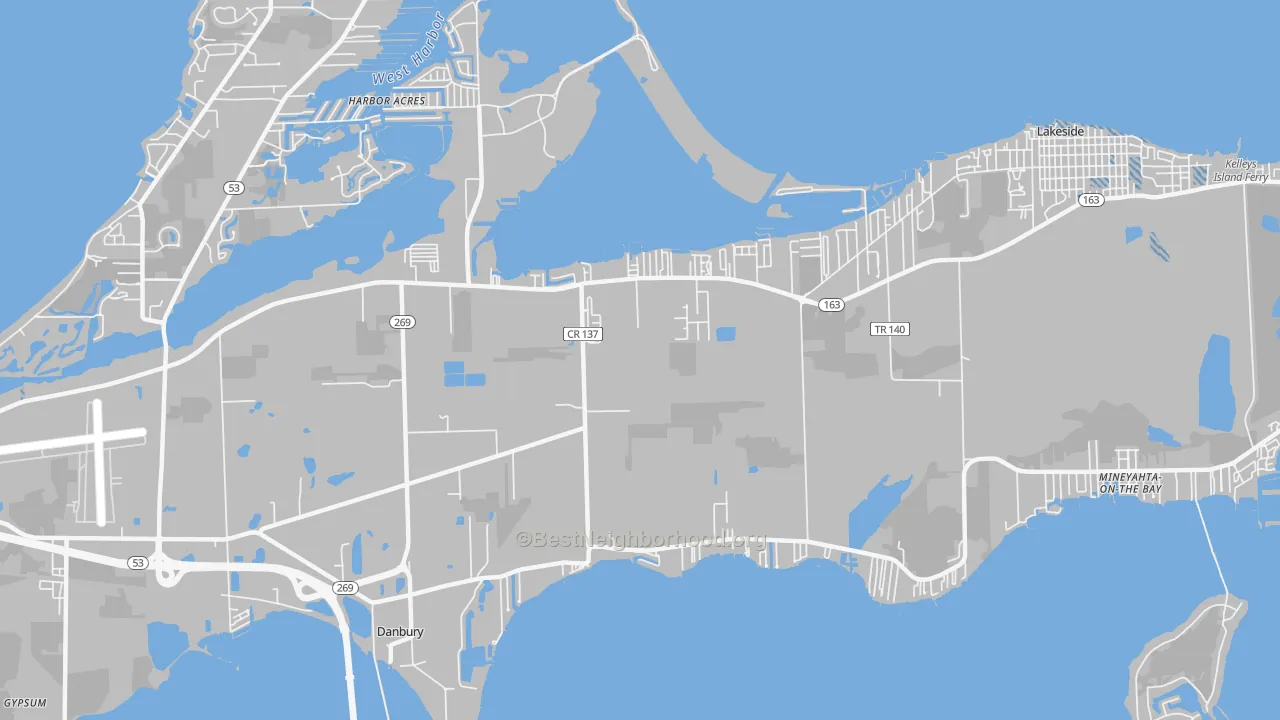 Transit Grade map of Lakeside-Marblehead, OH