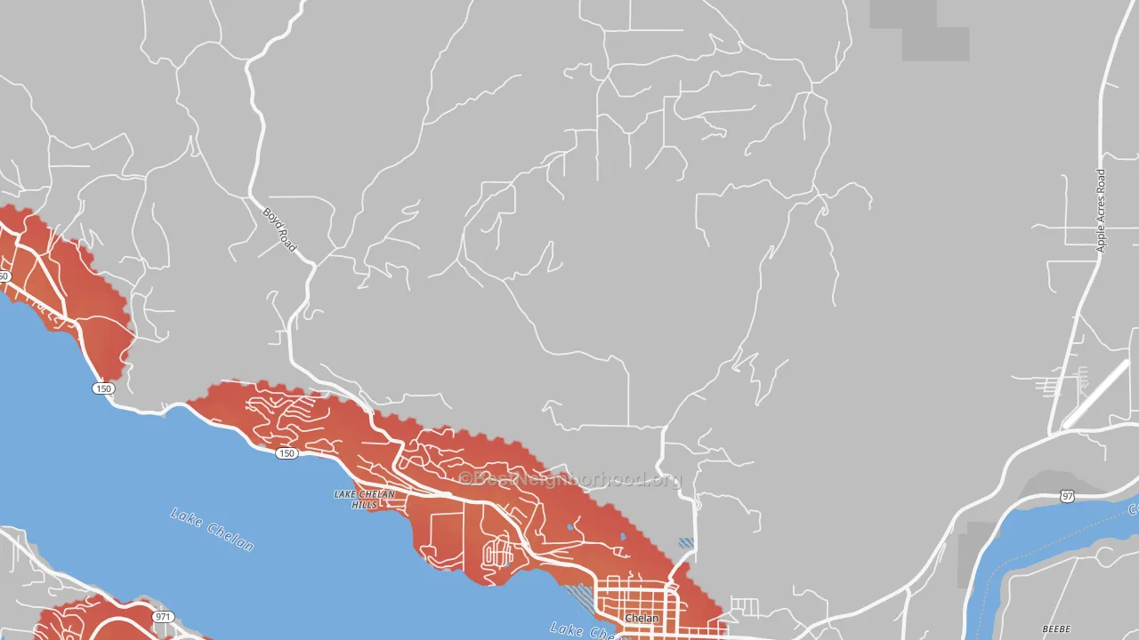 Transit Grade map of Lakeside, WA