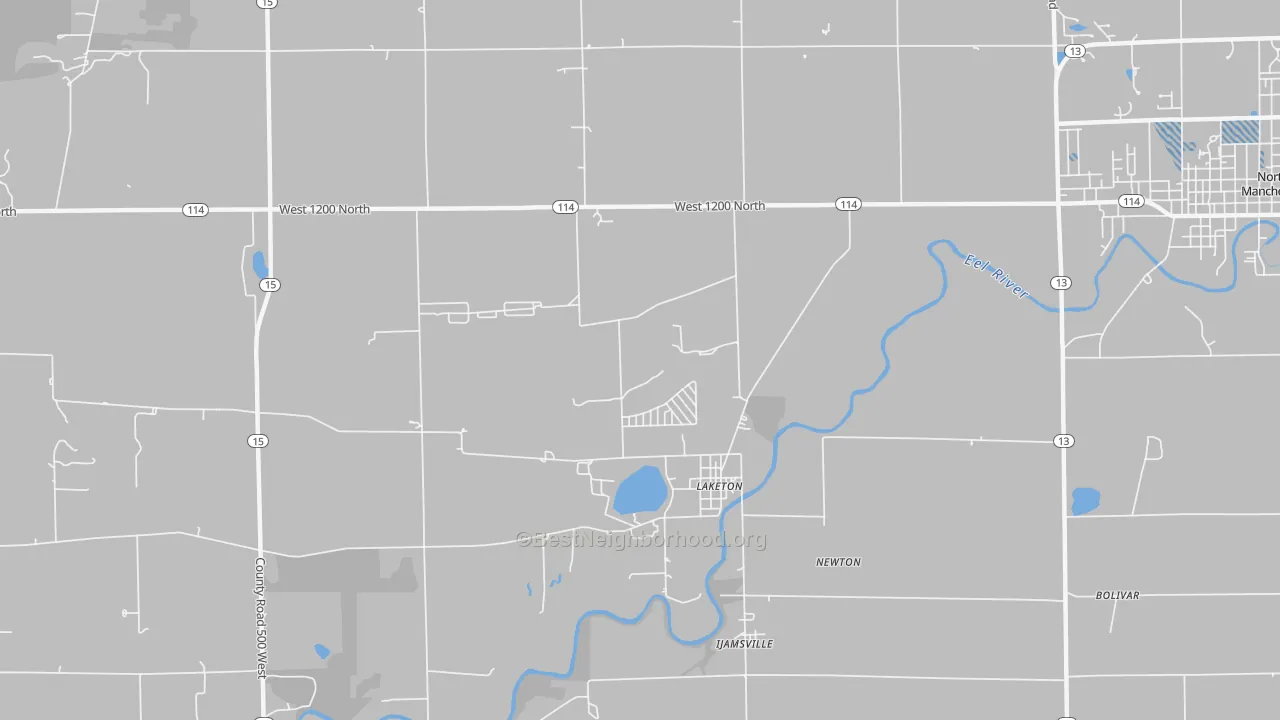 Transit Grade map of Laketon, IN