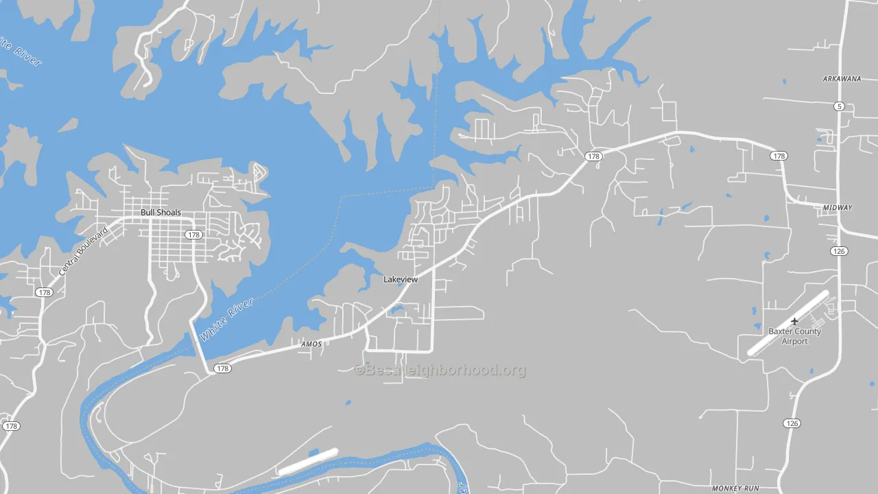 Transit Grade map of Lakeview, AR