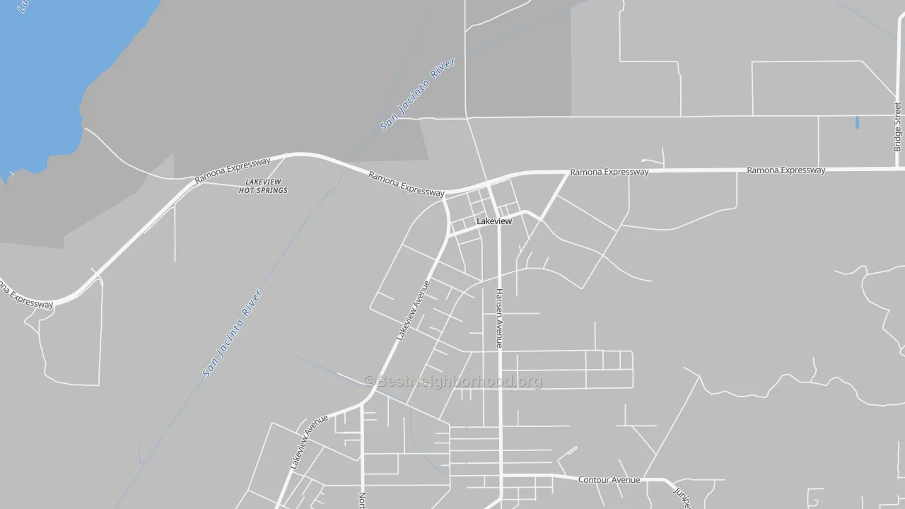 Transit Grade map of Lakeview, CA