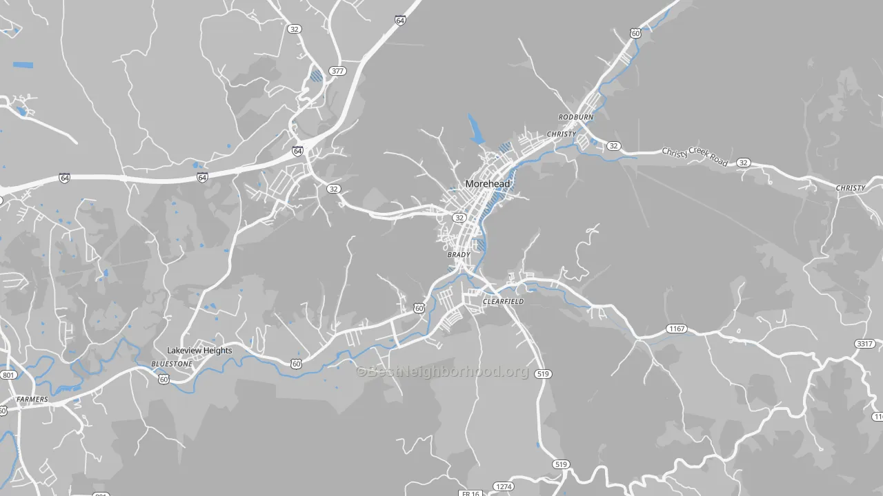 Transit Grade map of Lakeview Heights, KY