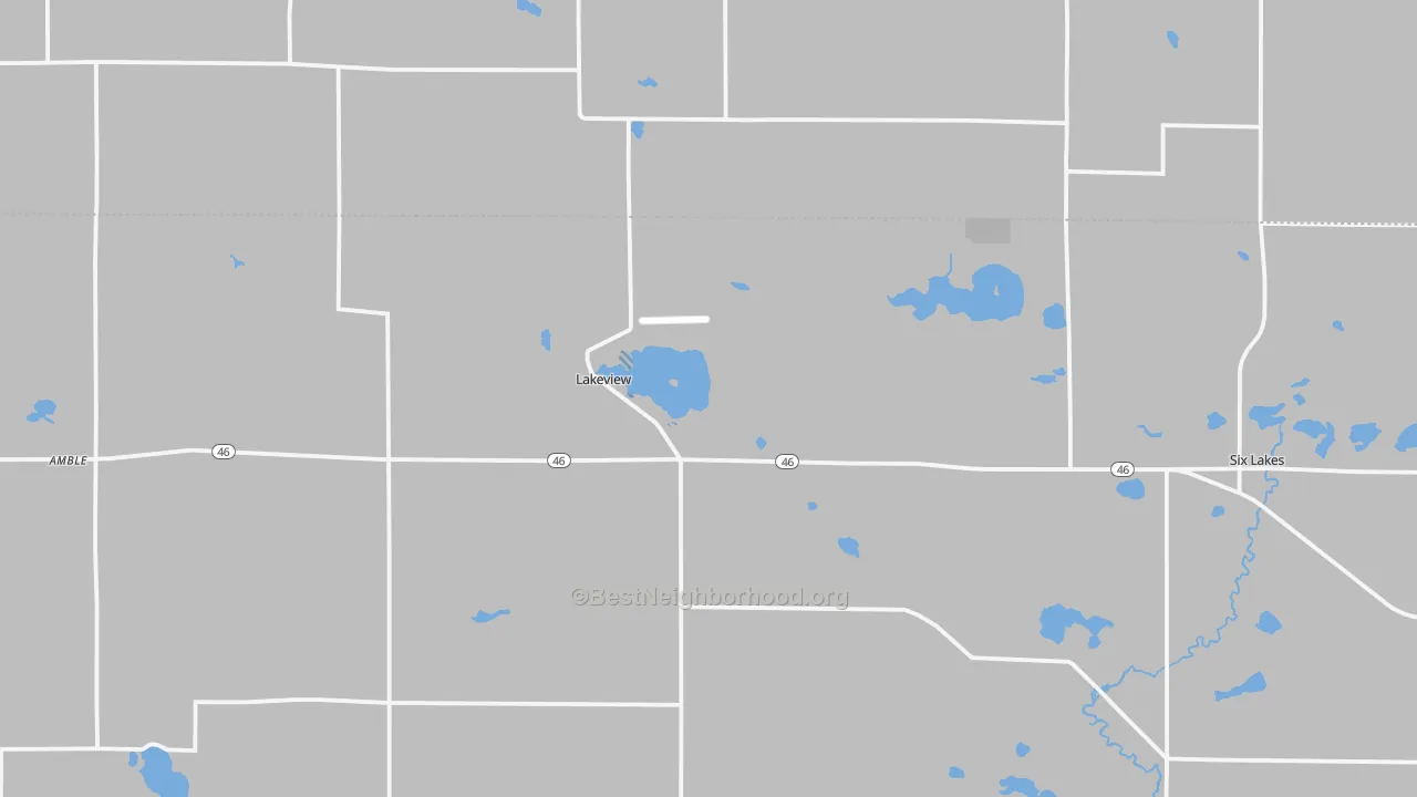 Transit Grade map of Lakeview, MI
