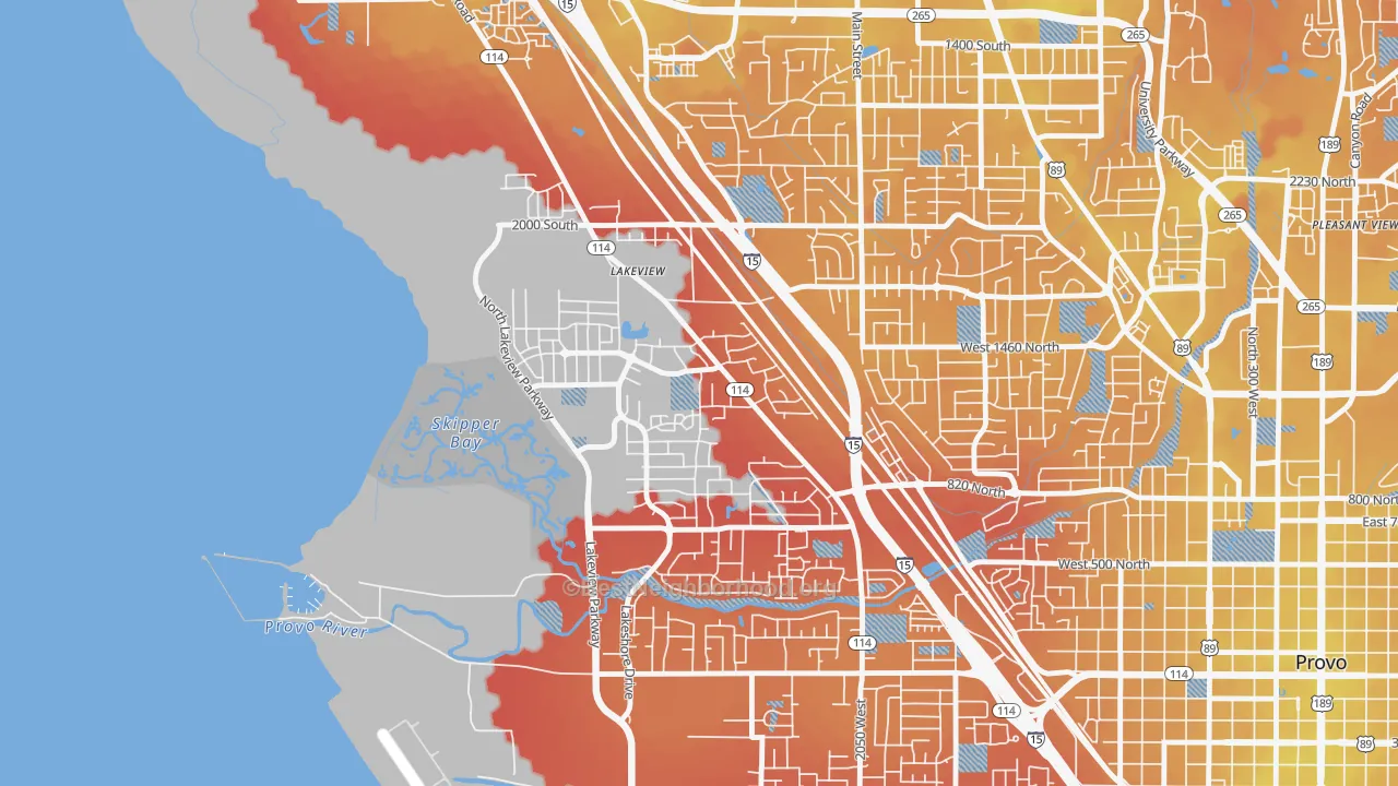Transit Grade map of Lakeview North, Provo, UT
