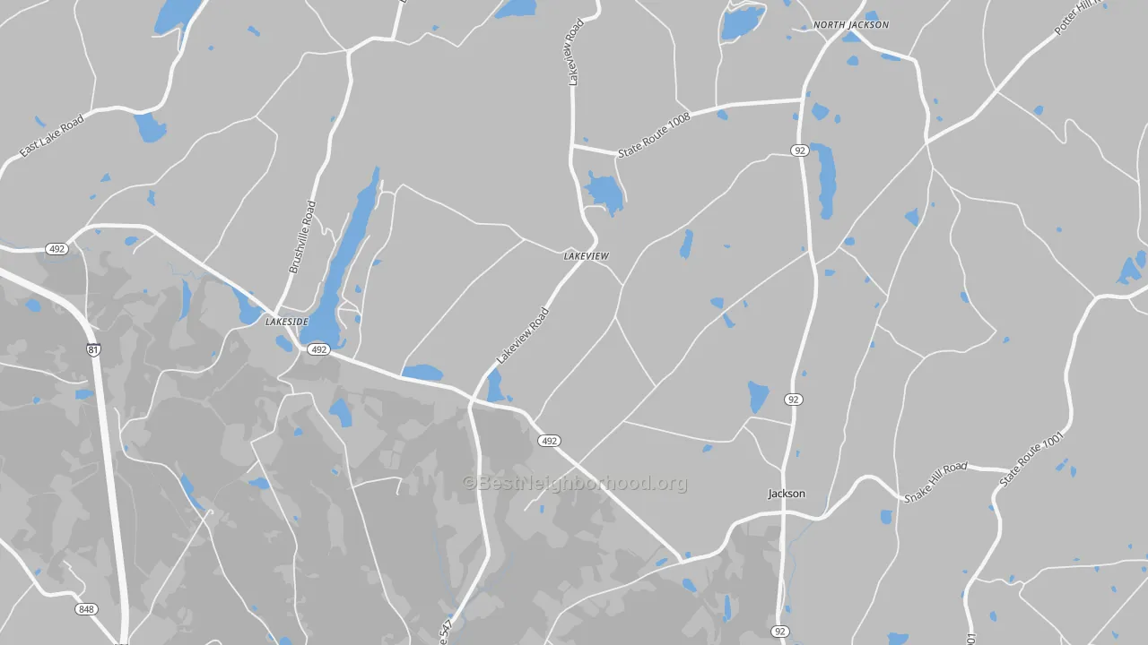 Transit Grade map of Lakeview, PA