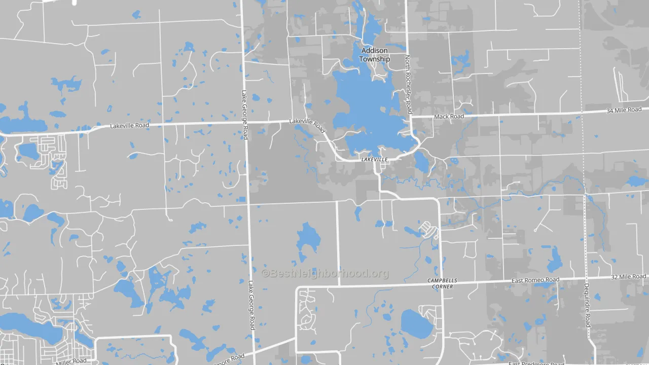 Transit Grade map of Lakeville, MI