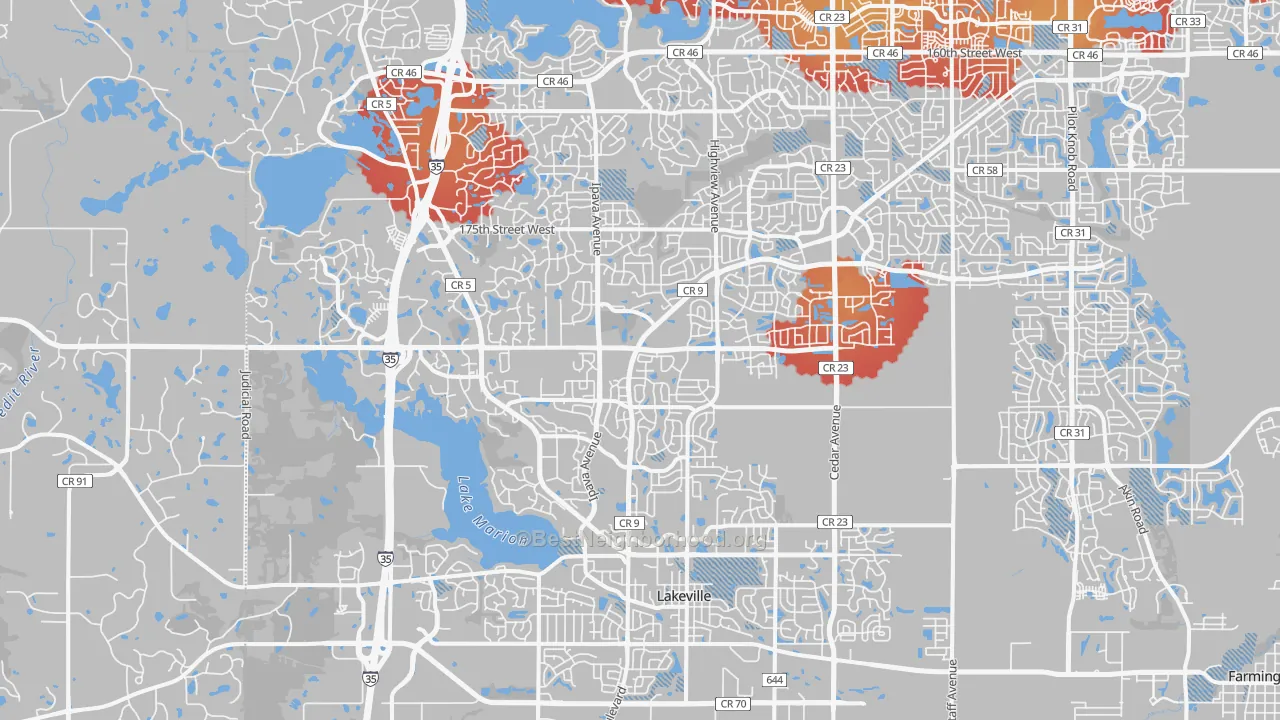 Transit Grade map of Lakeville, MN