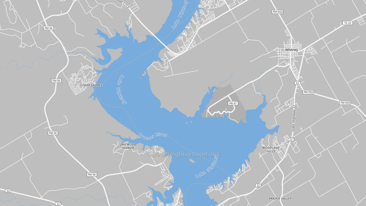 Transit Grade map of Lakewood Harbor, TX