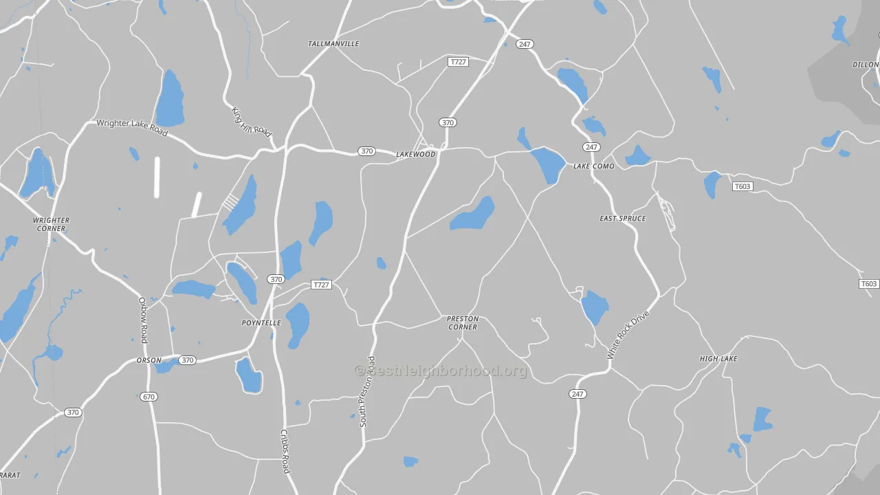 Transit Grade map of Lakewood, PA