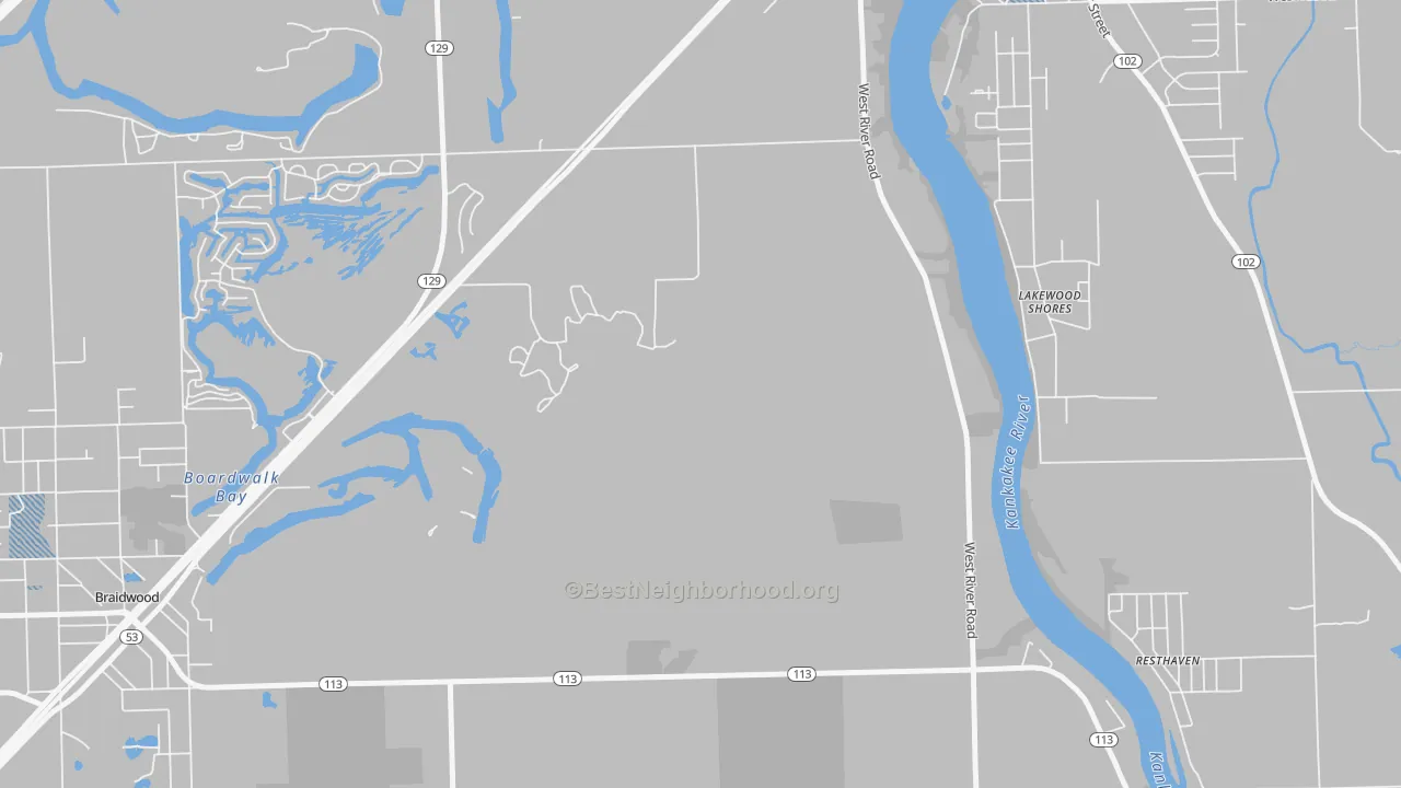 Transit Grade map of Lakewood Shores, IL
