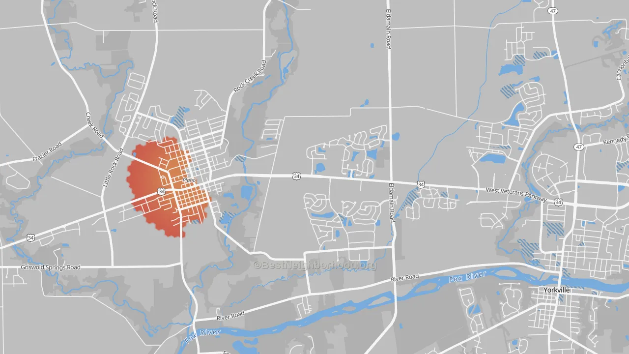 Transit Grade map of Lakewood Springs, Plano, IL