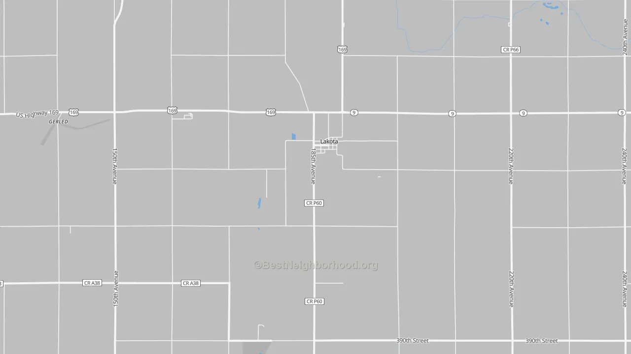 Transit Grade map of Lakota, IA