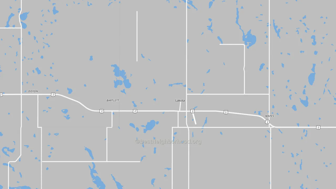 Transit Grade map of Lakota, ND