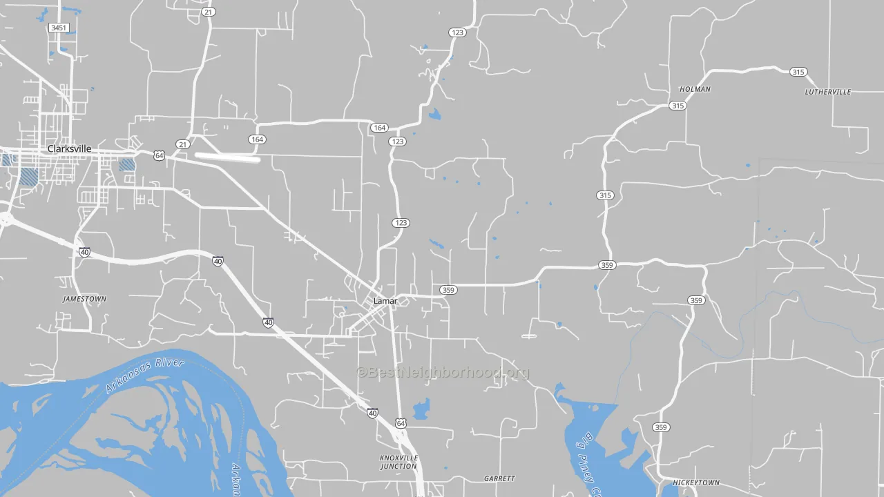 Transit Grade map of Lamar, AR