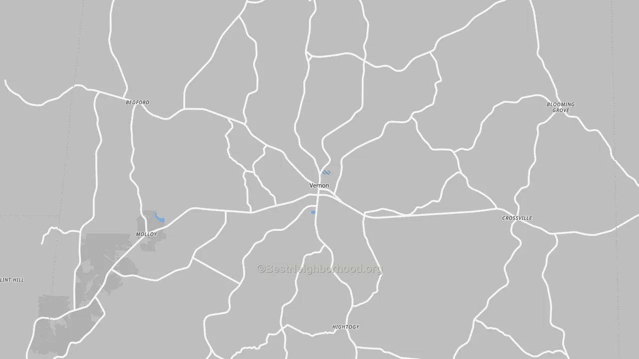 Transit Grade map of Lamar County, AL