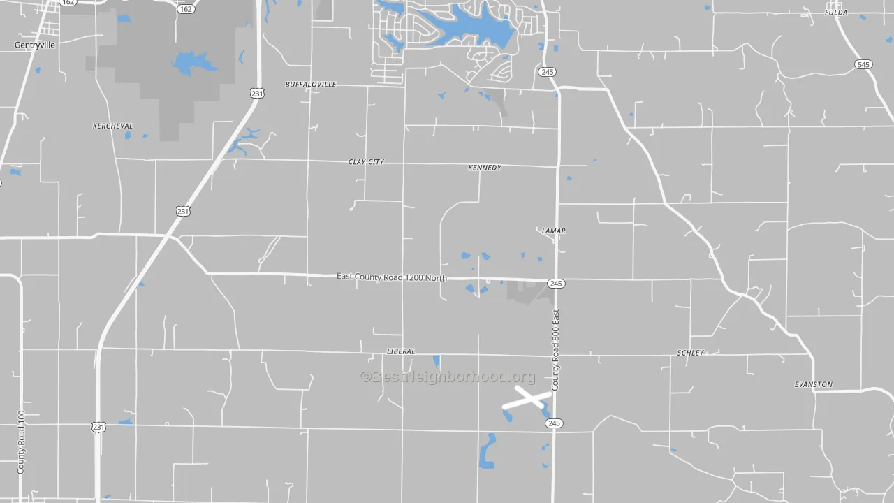 Transit Grade map of Lamar, IN