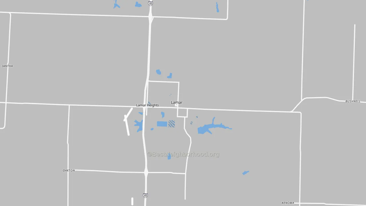 Transit Grade map of Lamar, MO