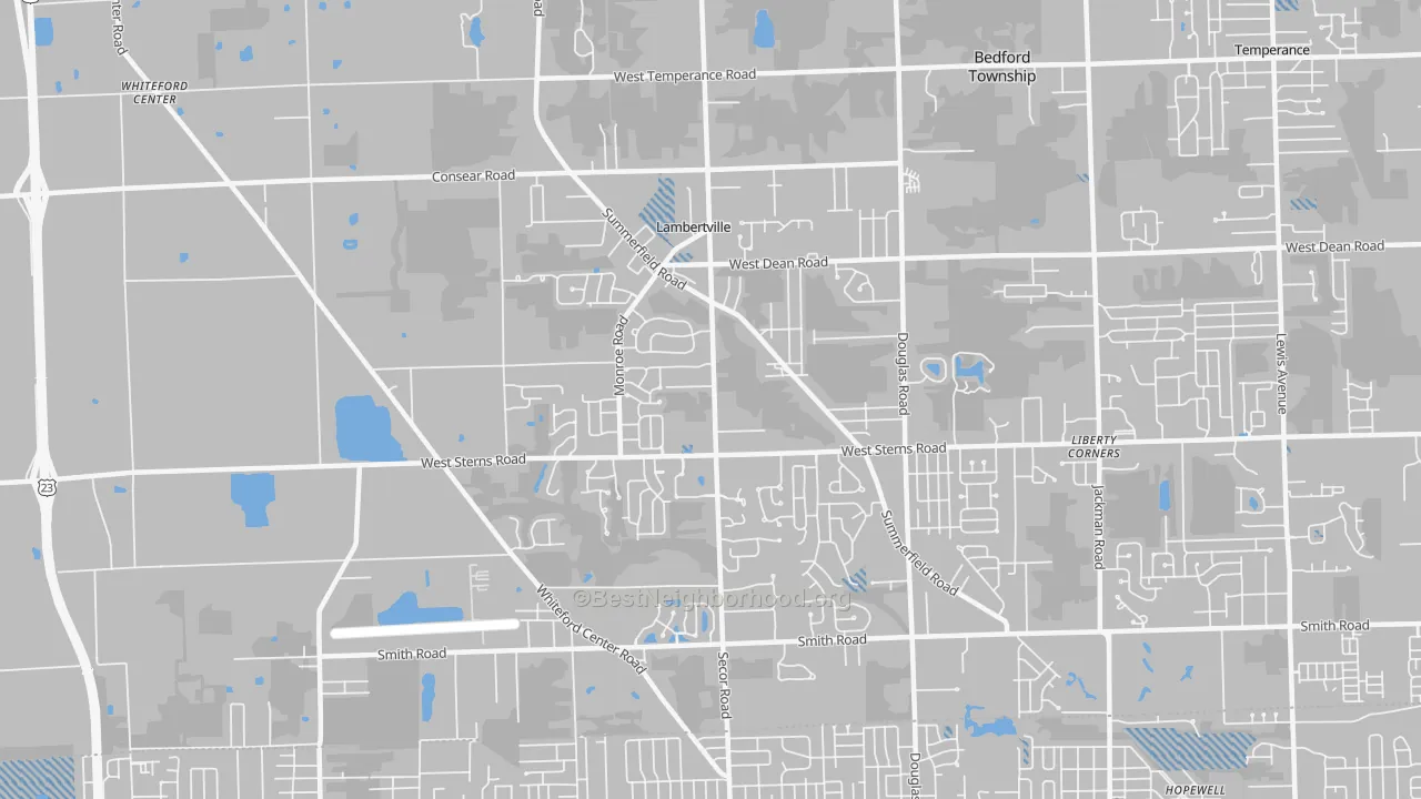 Transit Grade map of Lambertville, MI