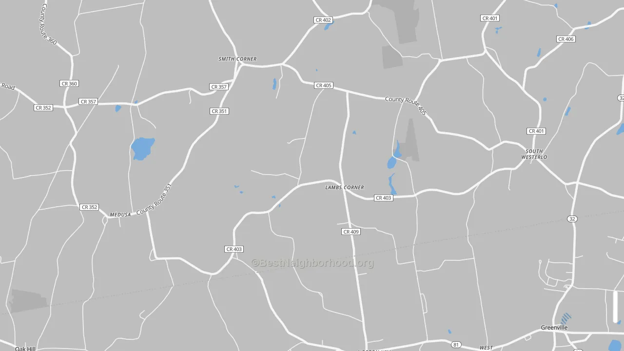 Transit Grade map of Lambs Corner, NY