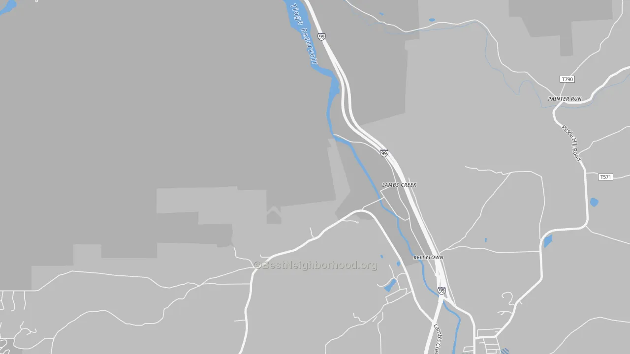 Transit Grade map of Lambs Creek, PA